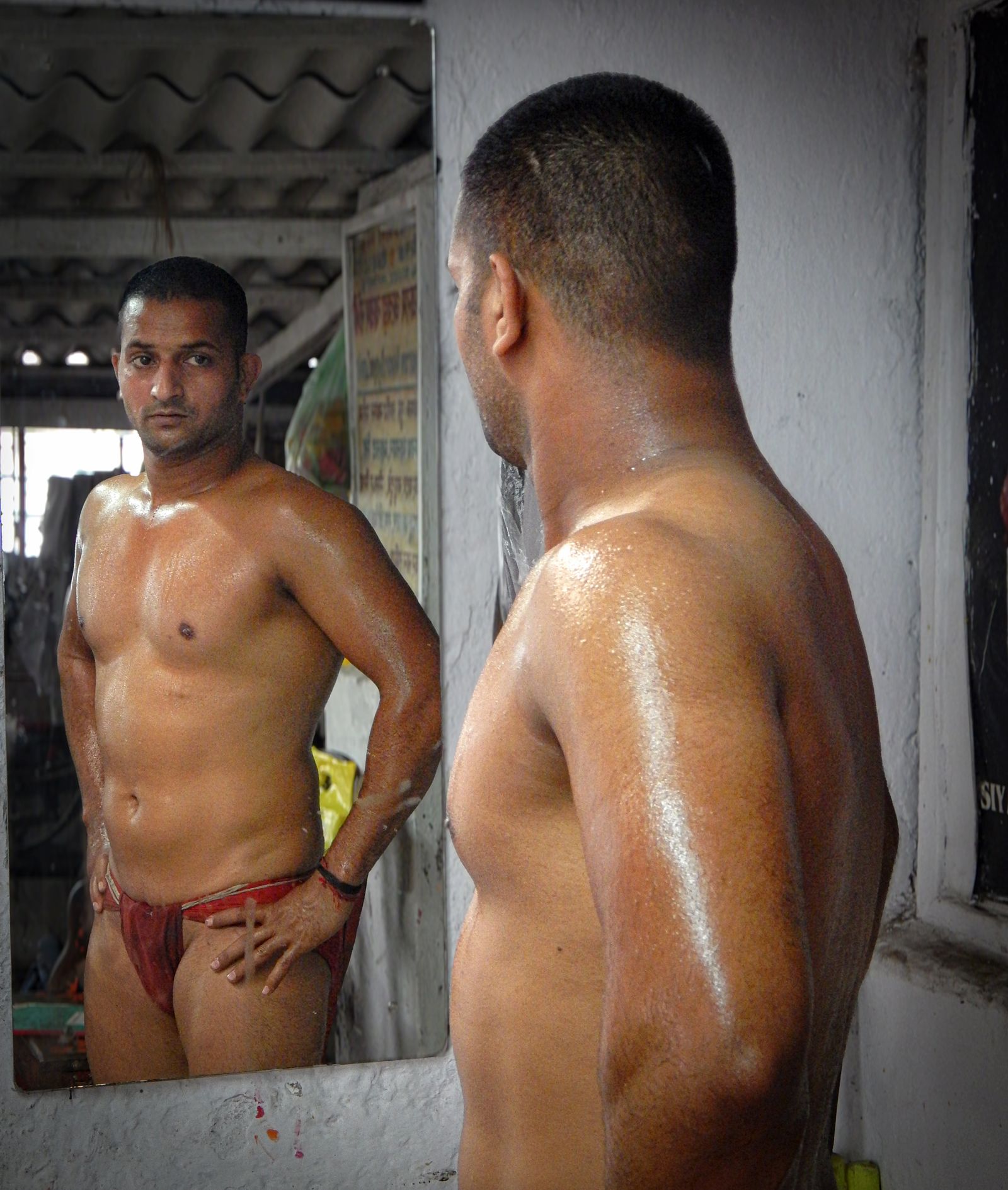 Athlete training in a Kolkata gym